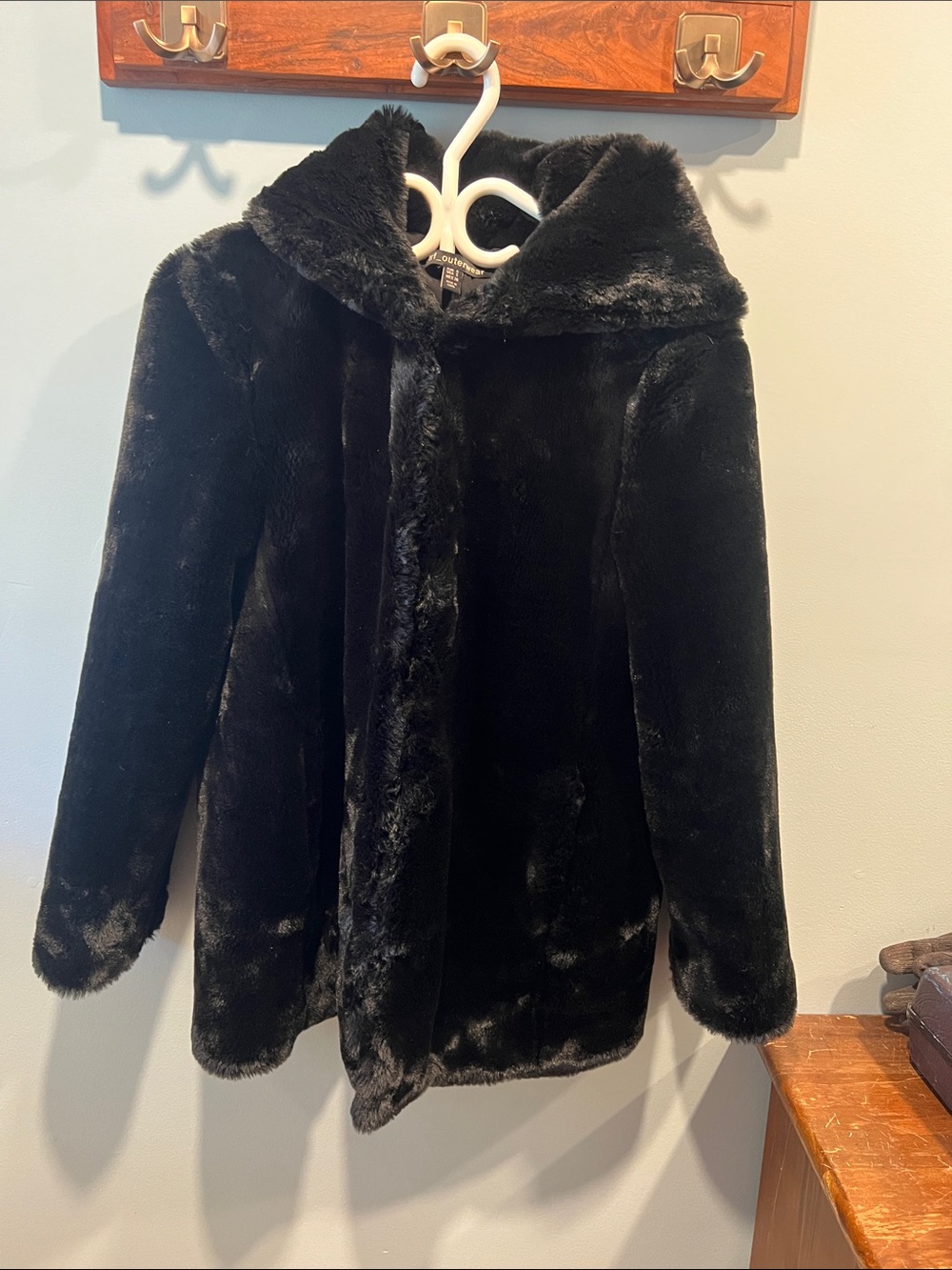 TRF Zara Hooded Faux Fur Jacket